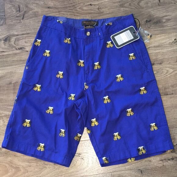 🍺beer mug drinking Duke Royal blue shorts 🍻30 - Picture 1 of 3